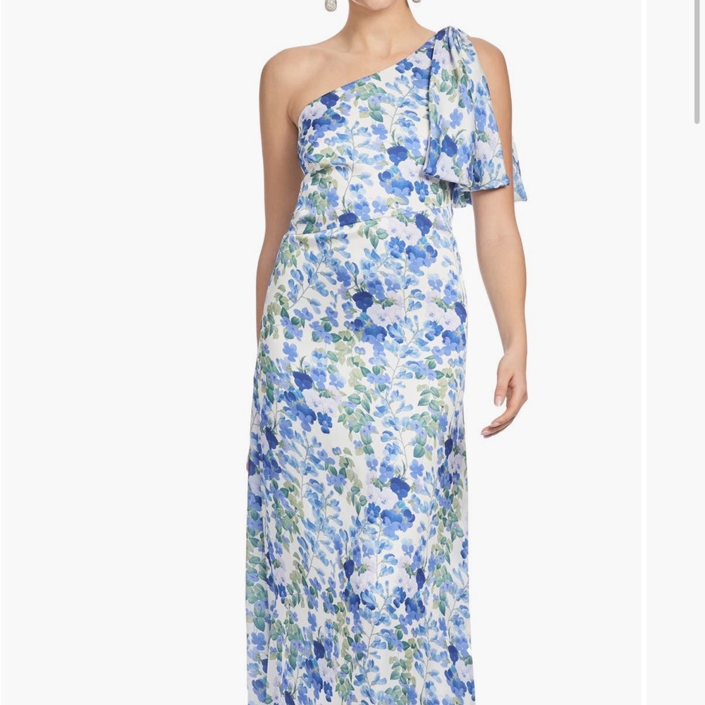Sachin + Babi Blue and White A-Line Maxi Dress